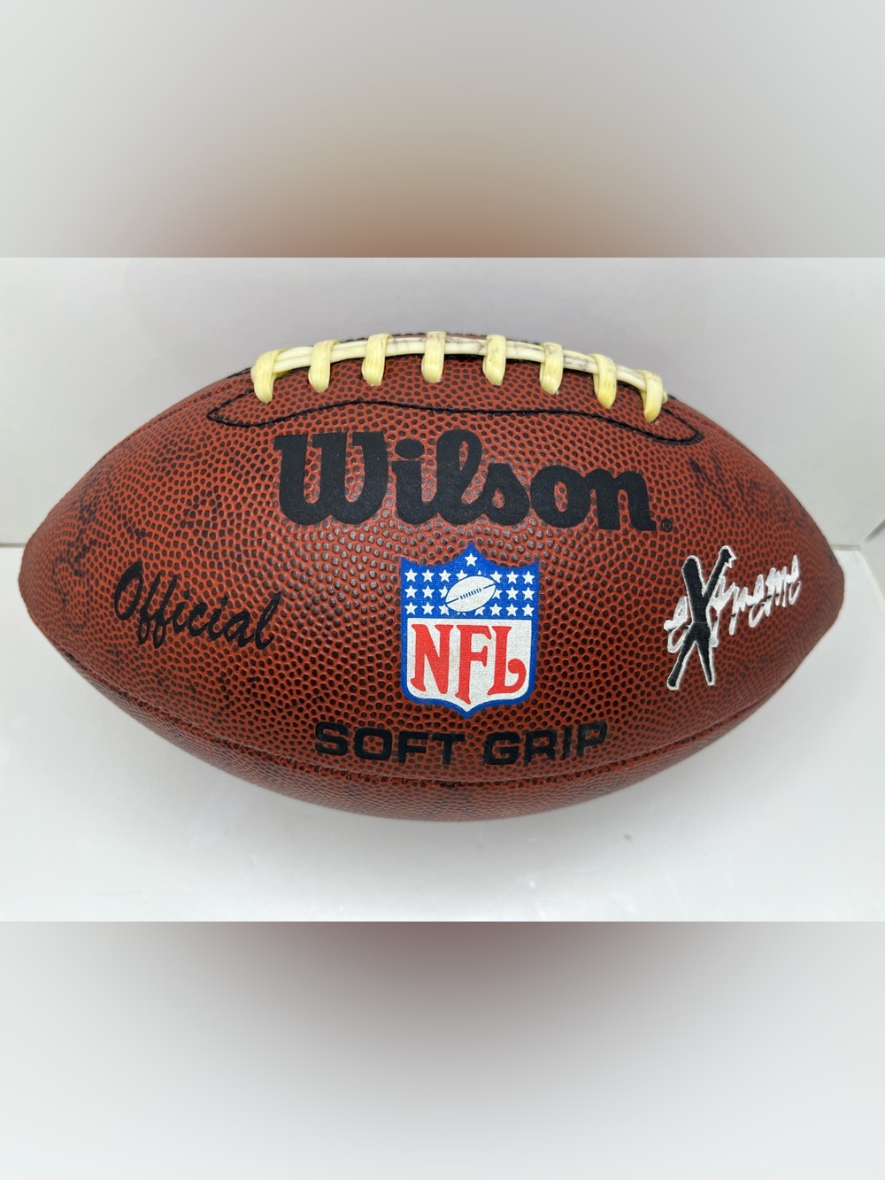 Wilson Brown Soft Grip NFL Football with Yellow Laces